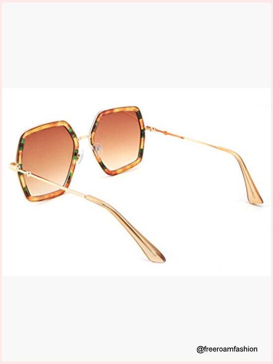 Large Hexagon Inspired Sunglasses Fashion Irregular Square Style Oversized main image 7